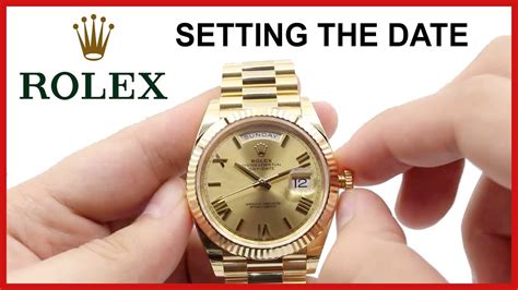 how to change the date on my rolex|adjust rolex day date.